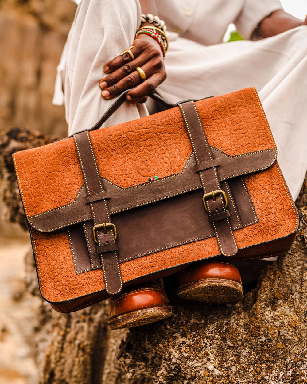 Imara Leather Laptop Briefcase