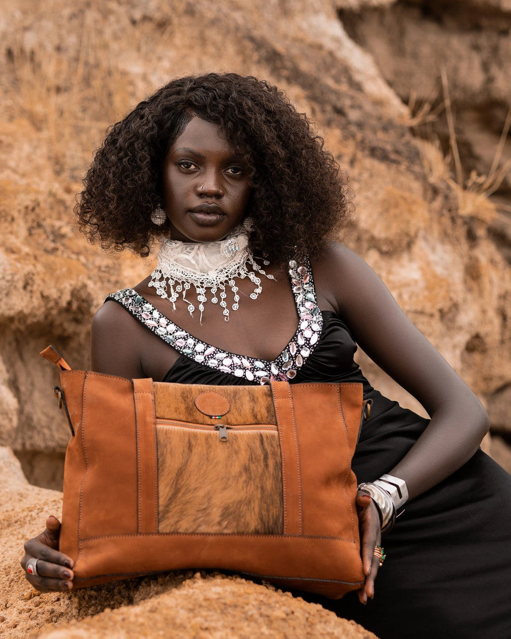 Sahara Leather Tote Bag