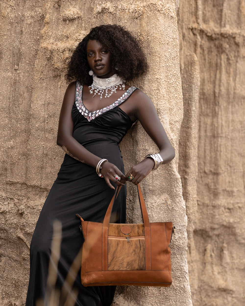 Sahara Leather Tote Bag